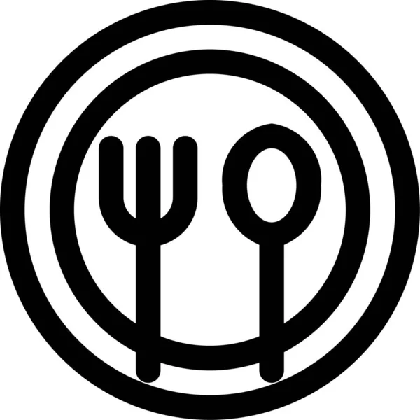 Essen Gabel Essen Symbol — Stockvektor