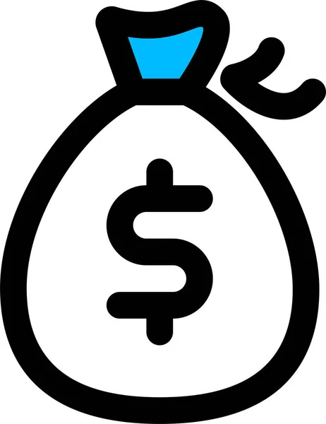 Δολάριο Εικονίδιο Χρήματα Χρηματοδότηση Στυλ Γεμάτο Περίγραμμα — Διανυσματικό Αρχείο