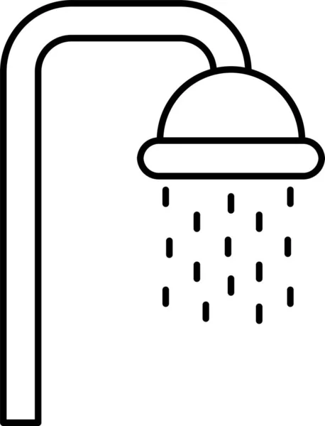 Baño Gota Ducha Icono — Vector de stock