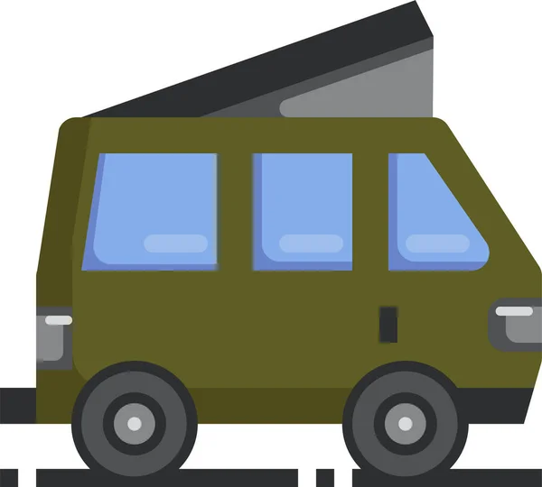 Camping Car Icône Voyage — Image vectorielle