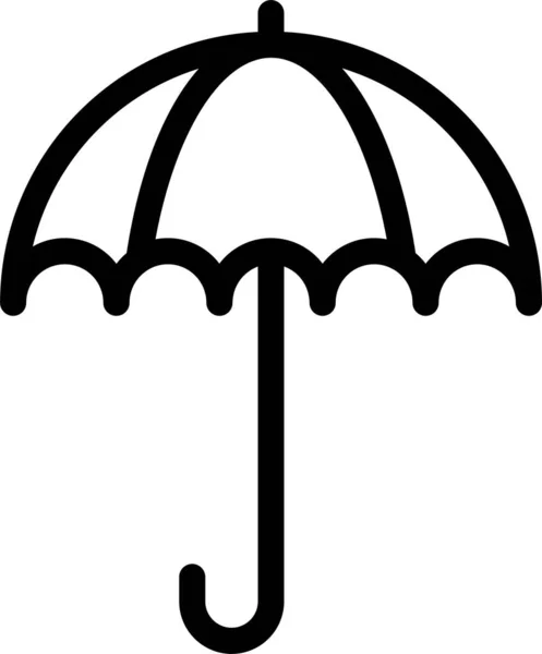 Versicherungsschutz Regensymbol Umrissen — Stockvektor