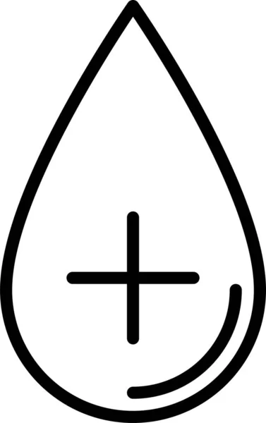 Додати Значок Краплі Олії Стилі Контурів — стоковий вектор