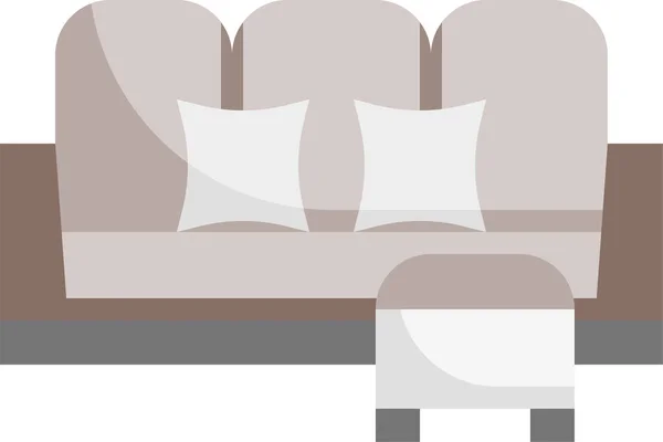 Sofa Furniture Household Icon — Stock Vector