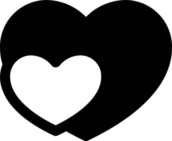 Amor Coração Romance Ícone —  Vetores de Stock