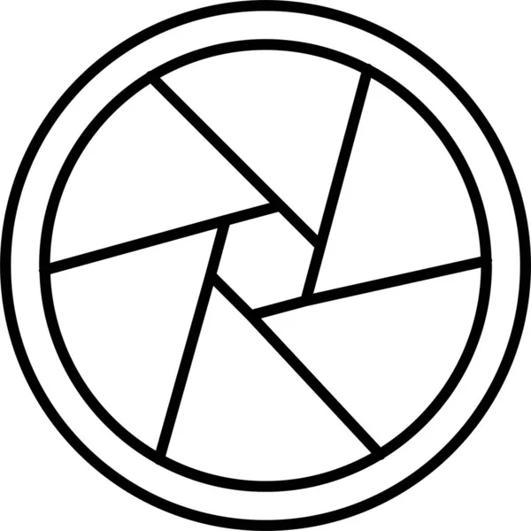 Verschlusslinsenkamera Symbol — Stockvektor