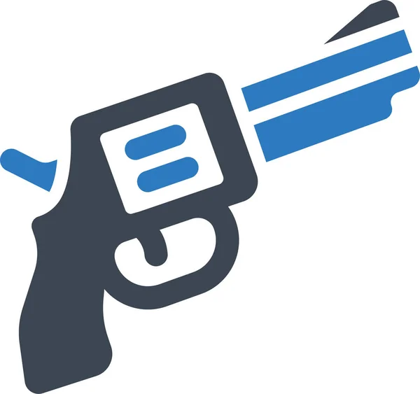 Gun Pistol Weapon Icon Solid Style — Stock Vector