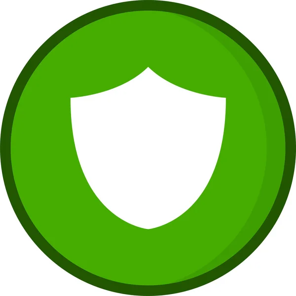 Protection Shield Solid Icon Solid Style — Stock Vector