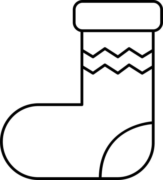 Gift Winter Sock Icon — Stock Vector