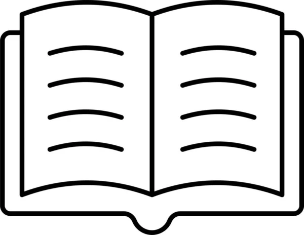 Libro Icono Lectura Abierta — Vector de stock