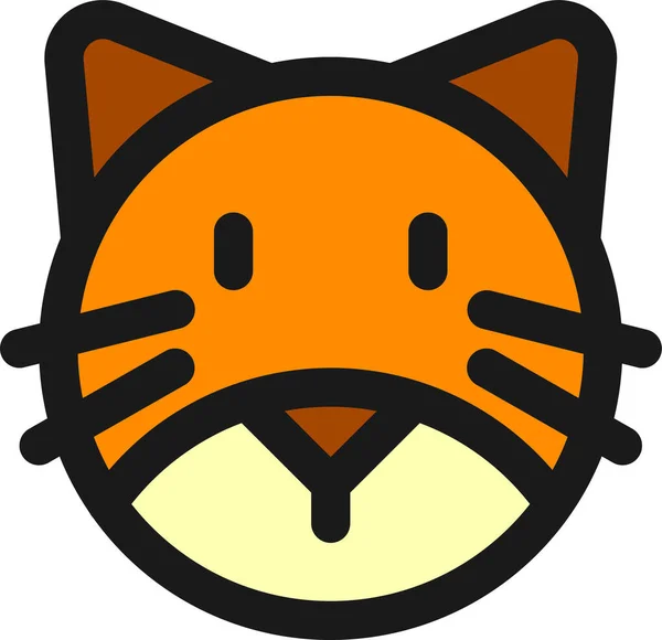 Gato Felino Mascota Icono — Vector de stock