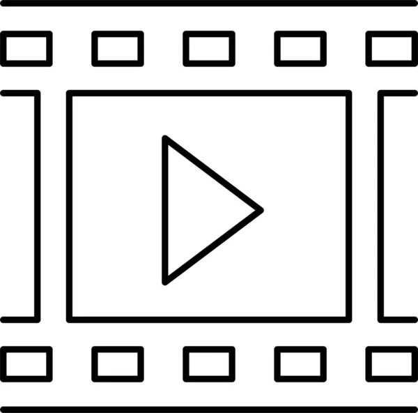 Ikona Multimediów Wideo Playlisty — Wektor stockowy