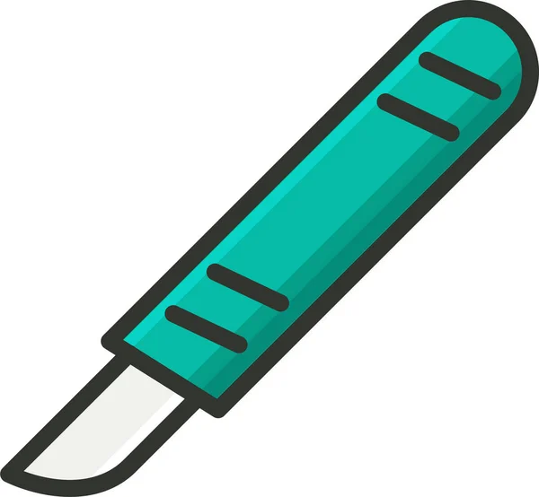 Ausrüstung Skalpell Messer Symbol Ausgefüllten Outline Stil — Stockvektor