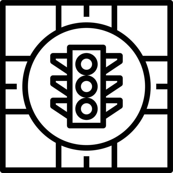 Ikona Świateł Drogowych Pojazdu — Wektor stockowy