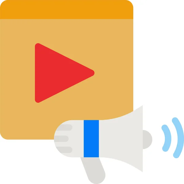 Video Content Play Icon — Wektor stockowy