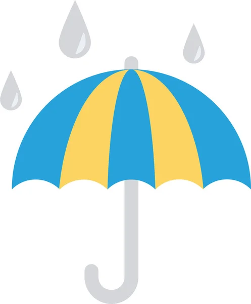 Protection Rain Safety Icon Flat Style — Stock Vector