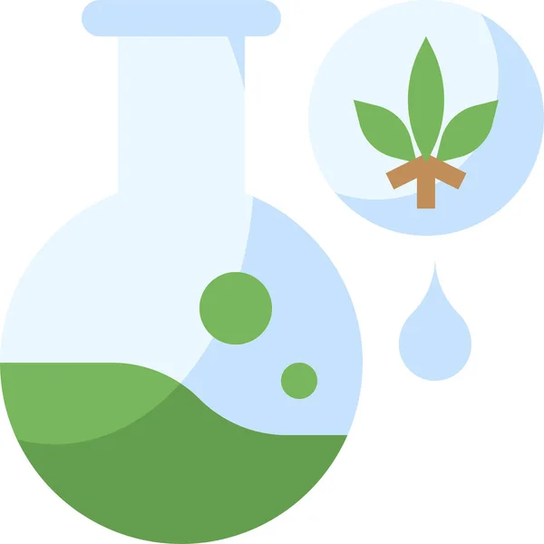 Icono Educación Sobre Drogas Cannabis Estilo Plano — Vector de stock