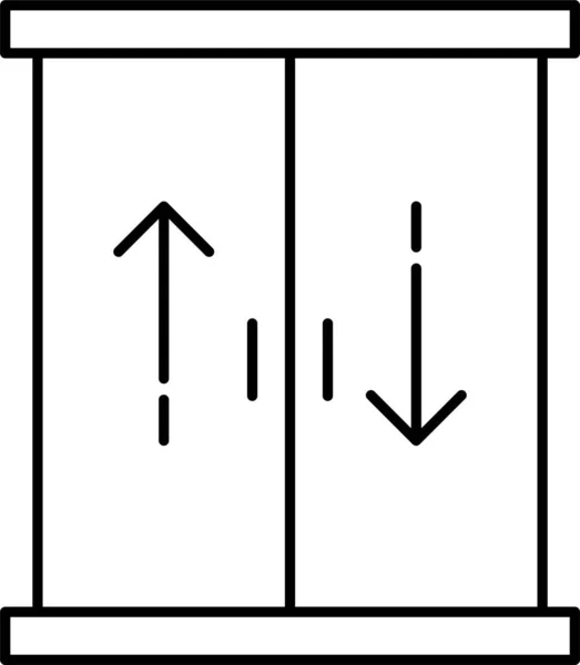 エレベータードアリフトアイコン — ストックベクタ