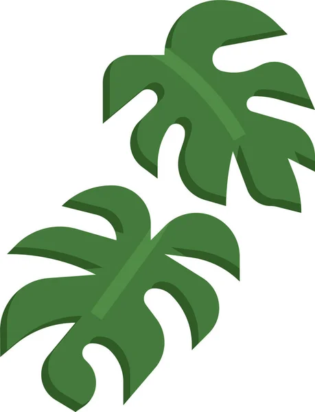 Monstera Blatt Pflanze Symbol — Stockvektor