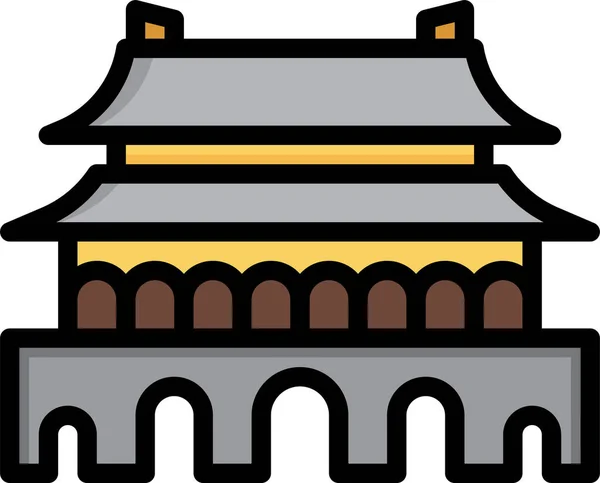 Иконка Пекинской Архитектуры — стоковый вектор