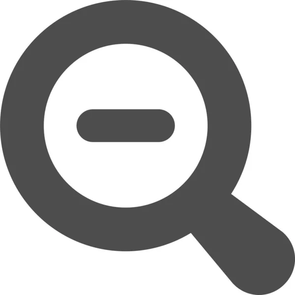 Browser Magnifying Glass Out Icon Solid Style — 图库矢量图片
