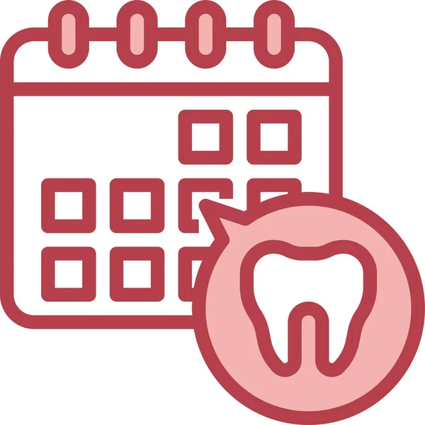 Calendar Dentist Medical Icon — Stock Vector