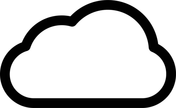 Outline Biçiminde Bulut Depolama Hava Durumu Simgesi — Stok Vektör