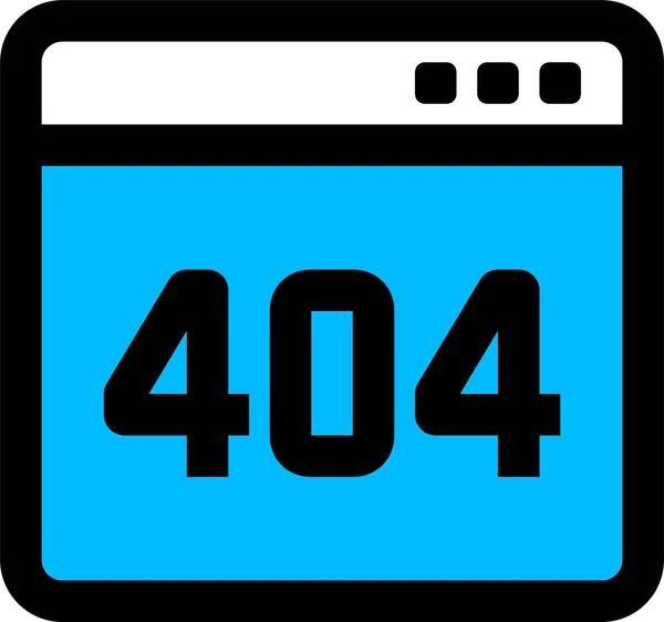 404 Filled Outline Desktop Software Icon Filled Outline Style — Stock Vector