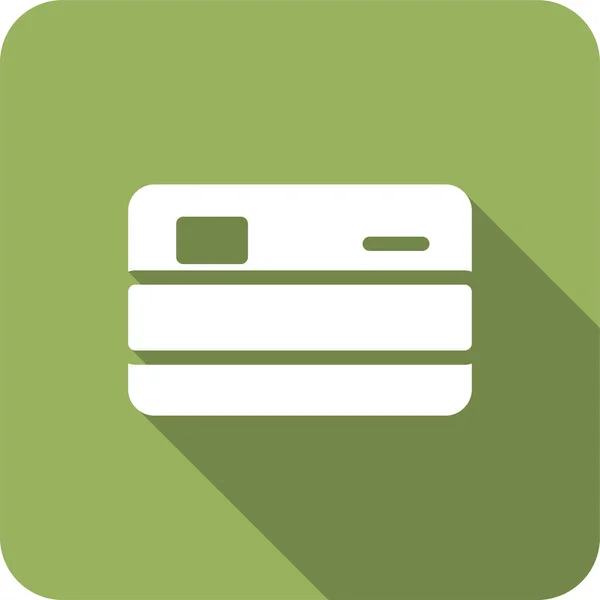 Bankomat Kort Kredit Ikon Platt Stil — Stock vektor