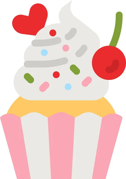 Dessert Cake Muffin Icon — Stock Vector