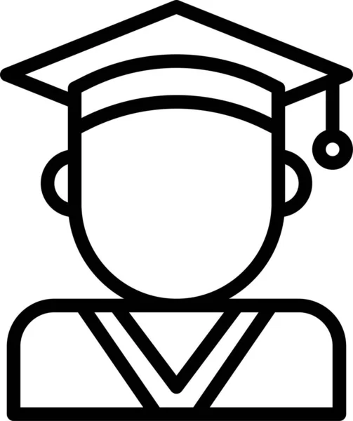 Cappello Icona Educazione Cap Nella Categoria Business Management — Vettoriale Stock