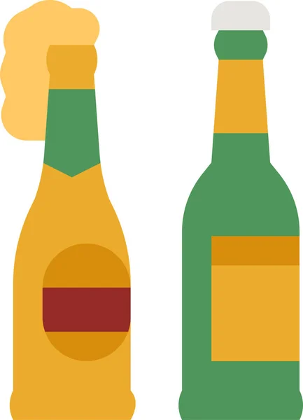 Bouteille Bière Icône Alcool — Image vectorielle