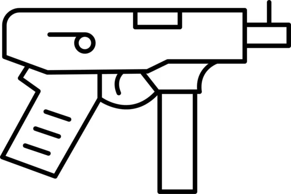 Pistola Kalashnikov Icona Fucile — Vettoriale Stock