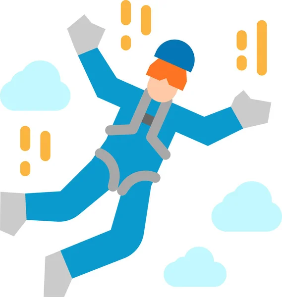 Wettbewerb Extreme Fallschirmsprung Ikone — Stockvektor