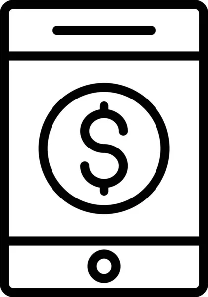 Icono Del Dólar Del Teléfono Móvil — Archivo Imágenes Vectoriales