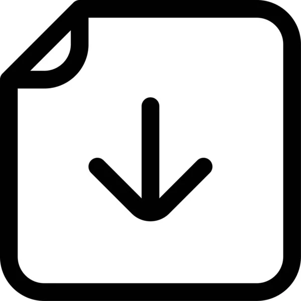 Document Télécharger Icône Fichier Dans Catégorie File Folder — Image vectorielle