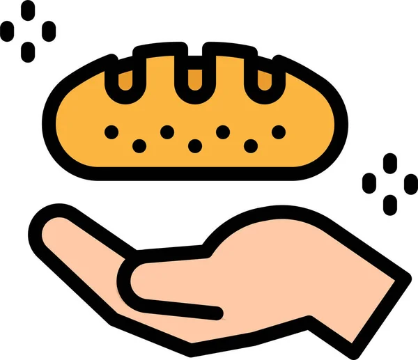 Bread Charity Donation Icon — Stock Vector