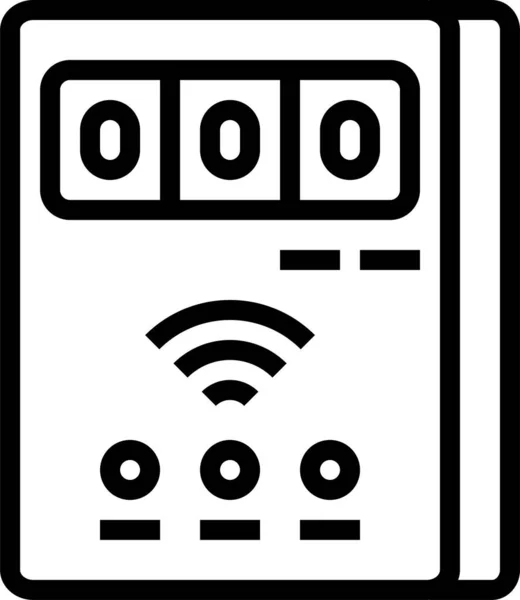 Iot Metro Icona Contatore Elettrico — Vettoriale Stock