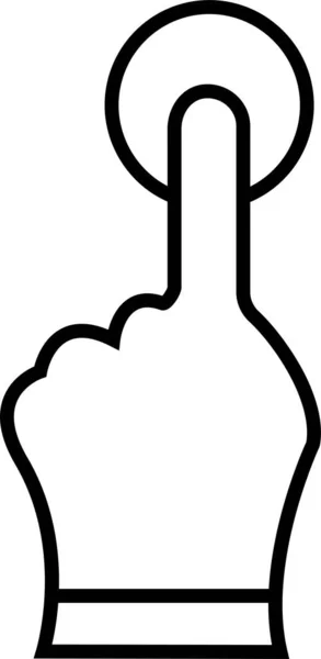 Klicken Sie Auf Das Fingerzeig Symbol Umrissstil — Stockvektor