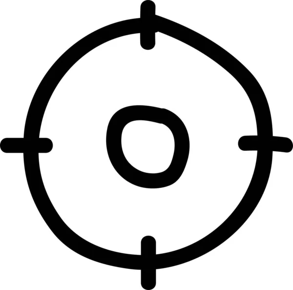 Кільце Значок Військового Положення Намальованому Стилі — стоковий вектор
