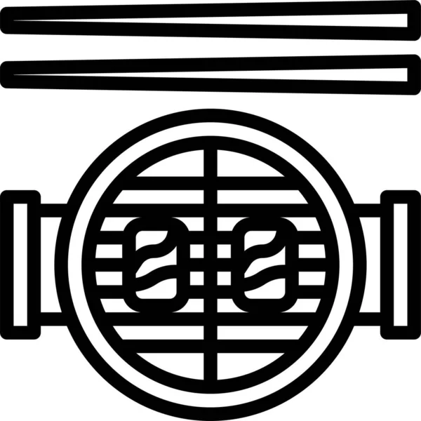 Иконка Оборудования Барбекю Стиле Набросков — стоковый вектор