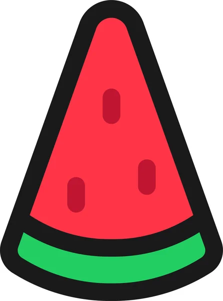 Watermelon Fruit Seed Icon Filled Outline Style — Stock Vector
