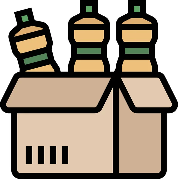 Ikona Dostawy Butelek Stylu Wypełnionym — Wektor stockowy