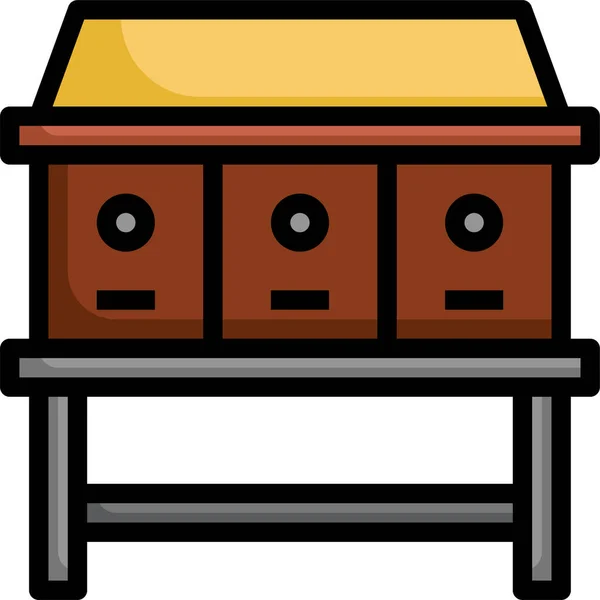 Apiary Long Box Icon — Stock Vector