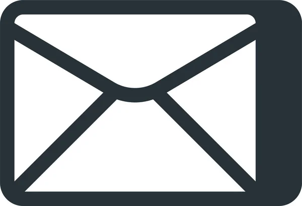 Mail Εικονίδιο Επιστολή Φάκελο Στερεά Στυλ — Διανυσματικό Αρχείο