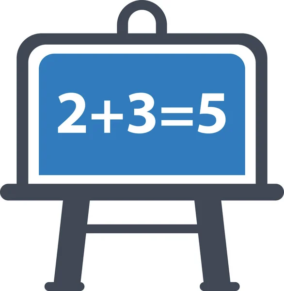 Mathe Ikone Der Tafel Flachen Stil — Stockvektor