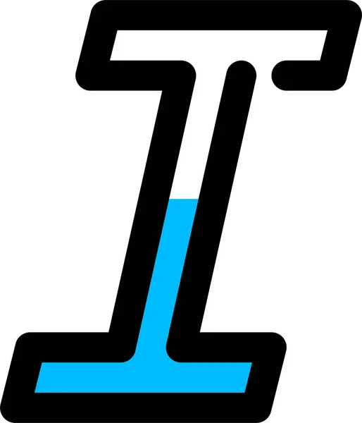 Εικονίδιο Γραμματοσειράς Πλαστικού Κειμένου Στυλ Πλήρους Περιγράμματος — Διανυσματικό Αρχείο