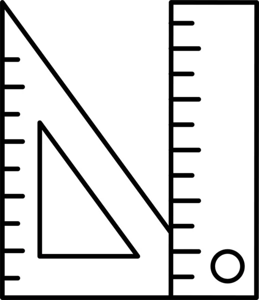 Ikona Linijki Mierzenia Geometrii — Wektor stockowy