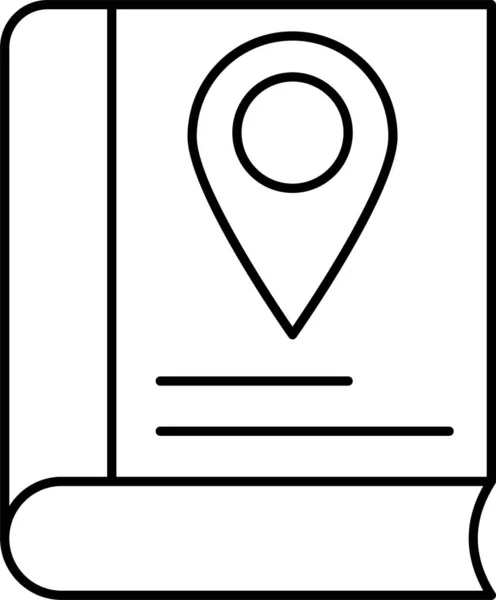 Book Location Map Icon — Stock Vector