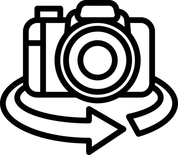 Foto Drehen Kamera Symbol — Stockvektor