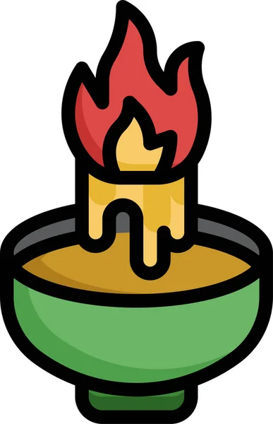 Sauce Épicée Icône Alimentaire — Image vectorielle